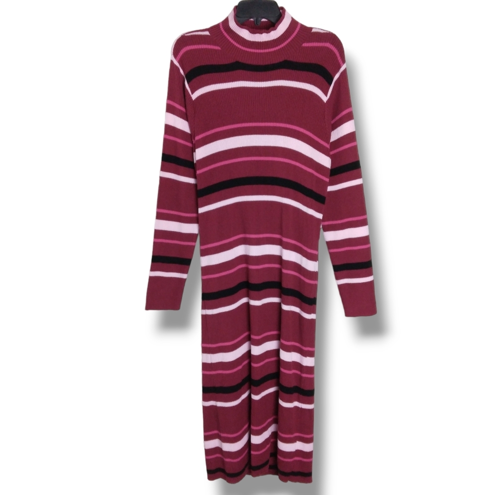 NWT ELOQUII Plus Size Ribbed Knit Midi Dress - Picture 3 of 8